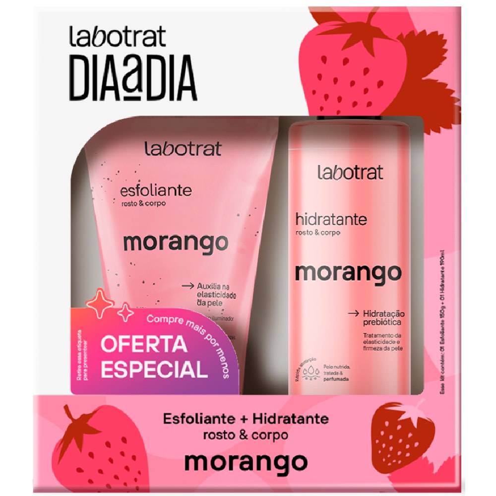 Kit Labotrat Morango Esfoliante 150g + Hidratante 190ml - Destro