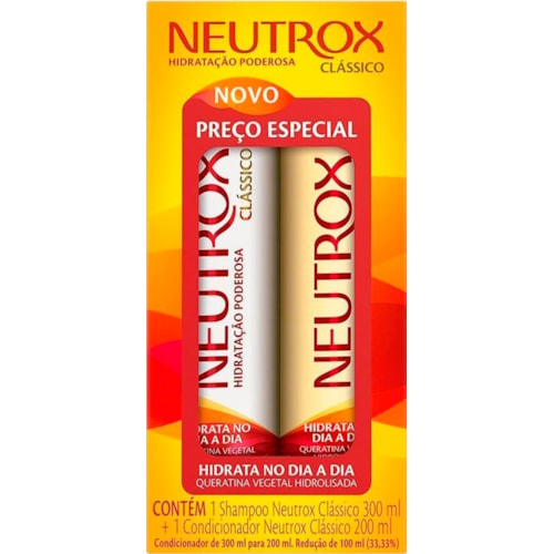 Kit Neutrox Queratina Vegetal Hidrolisada Shampoo 300ml + Condicionado