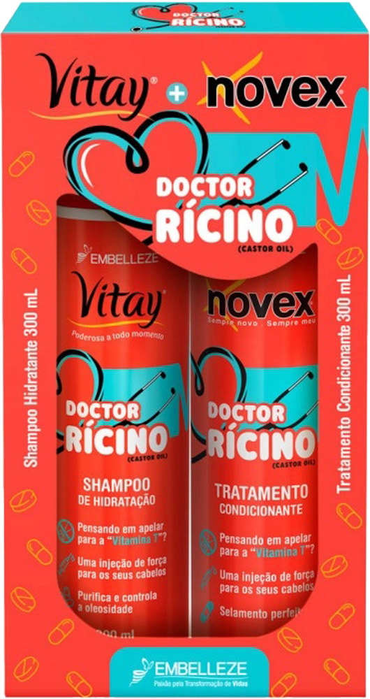 Kit Novex Doctor Ricino Sh+Cond 300ml - Destro