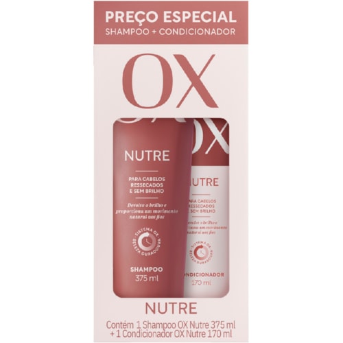 Kit Ox Nutre Shampoo 375ml + Condicionador 170 ml