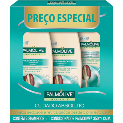 Kit Palmolive Cuidado Absoluto Shampoo 2X350ml + Condicionador 350ml