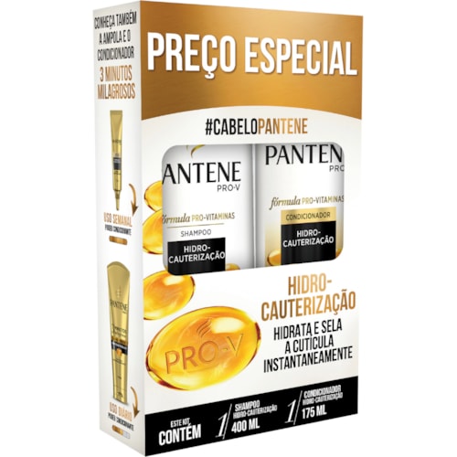 Kit Pantene Hidrocauterização Shampoo 400ml + Condicionador 175ml