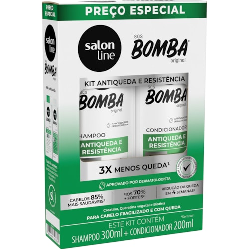 Kit Para Cabelos Salon Line Bomba Antiqueda e Resistência