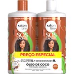 Kit Para Cabelos Salon Line SOS Cachos Óleo de Coco 1L