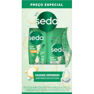 Kit Para Cabelos Seda Cachos Definidos Shampoo 300ml+Condicionador 190