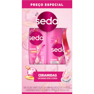 Kit Para Cabelos Seda Ceramidas Shampoo e Condicionador