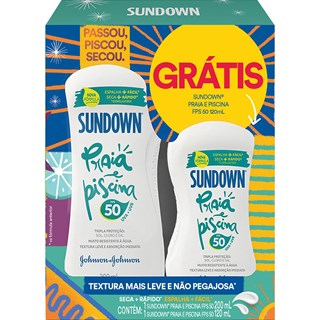 Kit Protetor Solar Sundown FPS50 Praia 200ml e Piscina 120ml