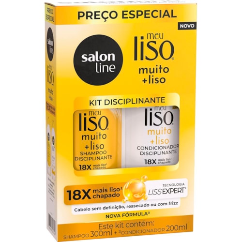 Kit Salon Line Meu Liso Disciplinante Sh 300ml + Cond 200ml