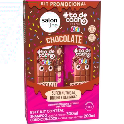 Kit Salon Line #todecacho Kids Chocolate Sh 300ml + Cond 200ml