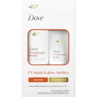 Kit Shampoo 350ml + Condicionador 150ml Dove UV Repair & Grow