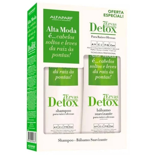 Kit Shampoo + Bálsamo Alta Moda 7 Ervas Detox 300ml
