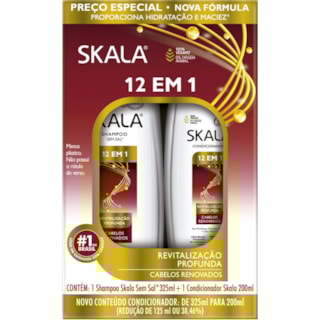 Kit Shampoo + Condicionador Skala 12 em 1 200ml