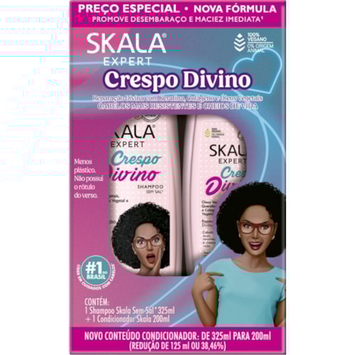 Kit Shampoo + Condicionador Skala Crespo Divino 200ml