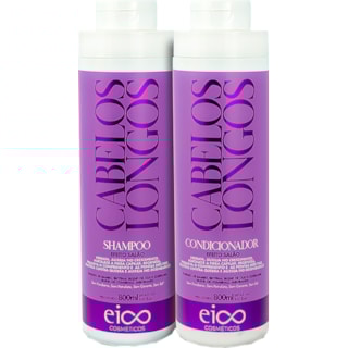 Kit Shampoo e Condicionador Eico Cabelos Longos 800ml