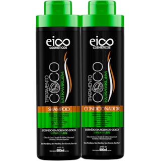 Kit Shampoo e Condicionador Eico Óleo de Coco 800ml
