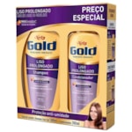 Kit Shampoo e Condicionador Niely Gold Liso Prolongado