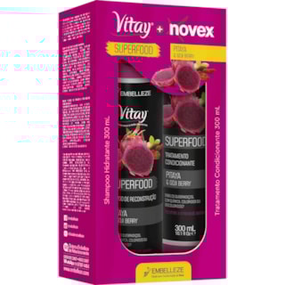 Kit Shampoo e Condicionador Novex+Vitay Pitaya e Goji Berry 300ml