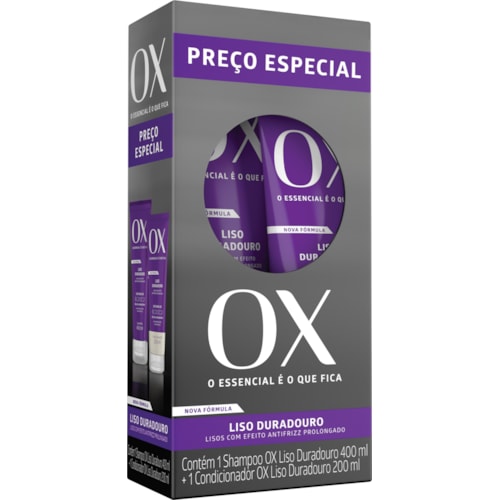 Kit Shampoo e Condicionador Ox Liso Duradouro