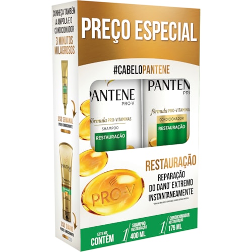 Kit Shampoo e Condicionador Pantene Restauração