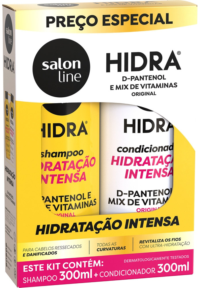 Kit Shampoo e Condicionador Salon Line Hidra Original 300ml - Destro