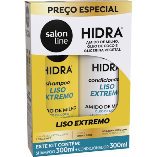 Kit Shampoo e Condicionador Super Liso Salon Line 300ml