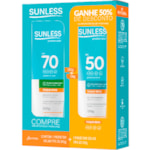Kit Sunless Toque Seco Protetor Solar FPS70 200g + FPS50 120g
