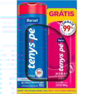 Kit Talco Tênys Pé Baruel Original 100g + Feminino 60g