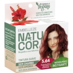 Kit Tintura Natucor Hibisco 5.64 Castanho Claro Vermelho Acobreado