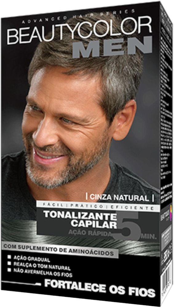 Kit Tonalizante Beautycolor Men Cinza Natural - Destro