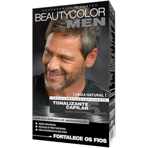 Kit Tonalizante Beautycolor Men Cinza Natural