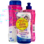Kit Trá Lá Lá Brilho Poderoso Sh 480ml + Cr de Pentear 300ml + Cond 25