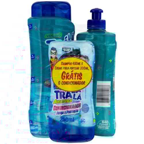 Kit Trá Lá Lá Força e Proteção Shampoo+Creme de Pentear+Condicionador