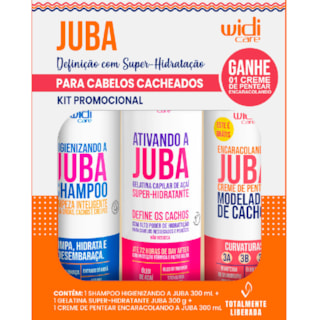 Kit Widicare Juba Cacheados Shampoo + Creme de Pentear + Gelatina Capi