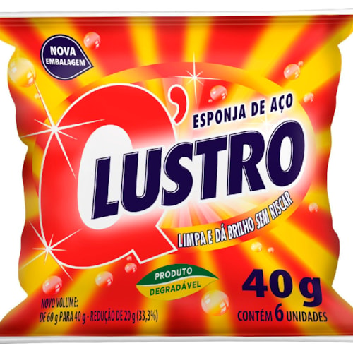 Lã de Aço Q Lustro 6 Unidades