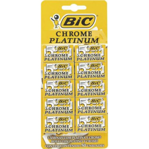 Lâmina de Barbear Bic Platinum Cartela 10 unidades