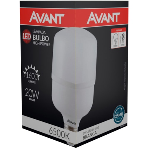 Lâmpada de Led Avant Bulbo 6500K 20W Bivolt Luz Branca