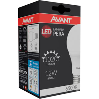 Lâmpada de Led Avant Pêra 6500K 12W Bivolt