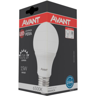 Lâmpada de Led Avant Pêra 6500K 15W Bivolt