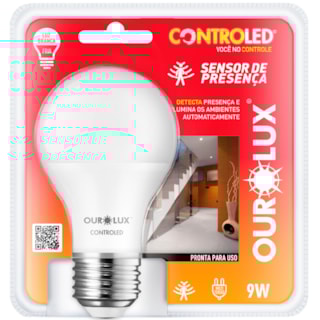 Lâmpada Ourolux Controled Sensor de Presença 9W
