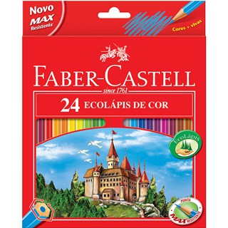 Lápis de Cor Ecolápis Faber-Castell 24 Cores