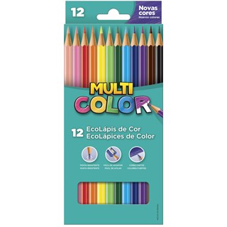 Lápis de Cor Faber-Castell Eco Multicolor Super 12 Cores