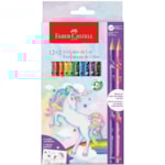 Lápis de Cor Faber-Castell Unicórnio 12 Cores
