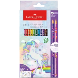 Lápis de Cor Faber-Castell Unicórnio 12 Cores