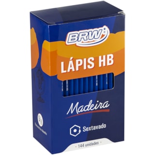 Lápis Preto BRW Madeira Sextavado 144Un