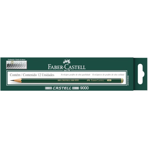 Lápis Preto Grafite Faber-Castell Ecolápis 9000 4B