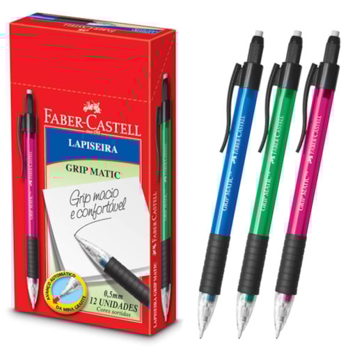 Lapiseira Grip Matic Translúcida da Faber-Castell 0,5mm