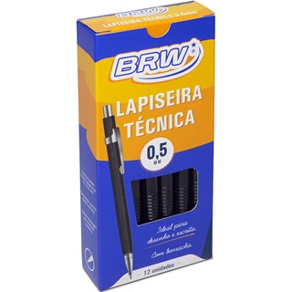Lapiseira Técnica BRW Preta 0.5mm 12Un