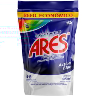 Lava Roupas Ares Action Blue Refil Econômico 900ml