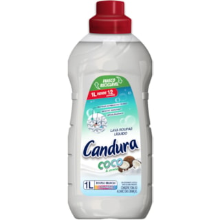 Lava Roupas Candura Coco & Avelã Frasco Reciclável 1L