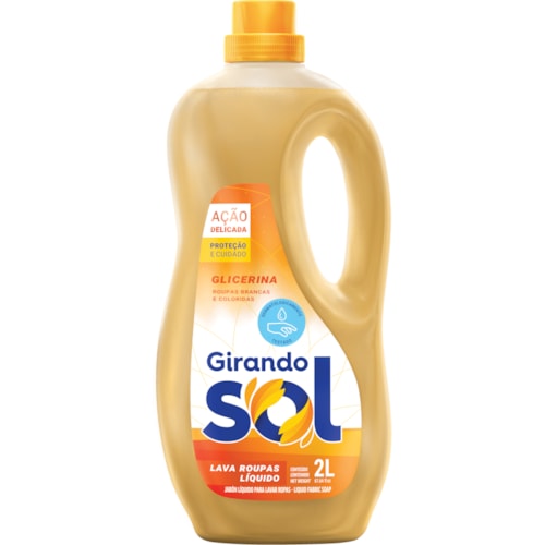 Lava Roupas Líquido Girando Sol Glicerina 2l